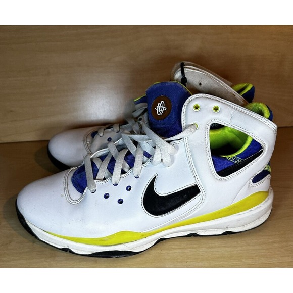 Men\'s NIKE Air Huarache 08 Ball Sprite White 2008 size 11.5 (318690-101)